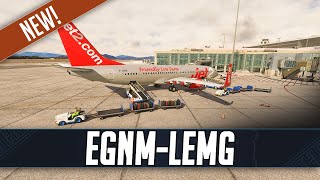 MSFS LIVE  Real World Jet2 OPS  NEW Orbx EGNM Leeds Bradford V2  MK Studios LEMG Malaga [upl. by Marva]