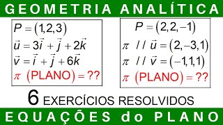 VETORES e GEOMETRIA ANALÍTICA 🔸 EQUAÇÕES do PLANO exercícios [upl. by Auhsoj]