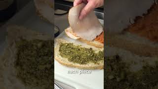 CHICKEN PESTO PANINI shorts cooking sandwich panini howtocook food pesto creative ideas [upl. by Kalinda]