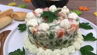 INSALATA RUSSA  Ricetta vegana con maionese senza soia [upl. by Odetta761]