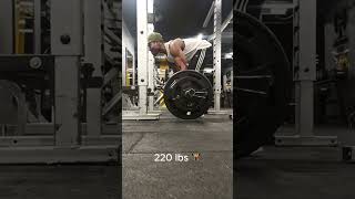 Deadlifts 220lbs  100kg 🏋️ youtubeshorts [upl. by Nanfa]