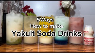 YAKULT SODA DRINKS EASY AND QUICK HOMEMADE DRINKS [upl. by Hgielsel]