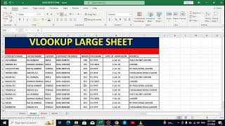 VLOOKUP ON LARGE SHEET  VLOOKUP FUNCTION APPLY ON LARGE SHEET  HOW TO APPLY VLOOKUP ON LARGE SHEET [upl. by Eamon]