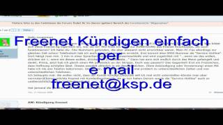 Anwalt Freenet Kündigen per E mail freenetkspde [upl. by Naujled99]