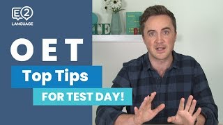 OET Top Tips for Test Day with Jay [upl. by Millur907]