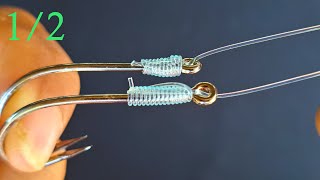 Easy and strongest fishing hook knots [upl. by Ennahtur]