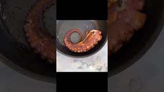 Octopus tentacles cooking [upl. by Ynohtnanhoj]