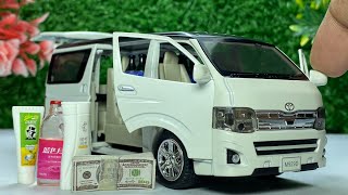 Most Realistic Toyota Hiace Grand Cabin Miniature DiecastModel VAN Unboxing Review [upl. by Ralat353]