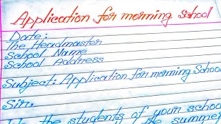 Application prayer for morning school  Request for morning school  Application writing in english [upl. by Ysset]