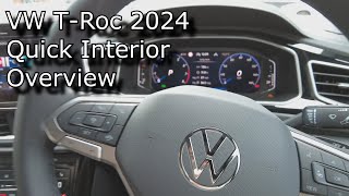 VW T Roc 2024  Quick Interior Overview And First Impressions [upl. by Barnie290]