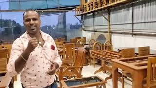 Teak Wood Furniture Showroom in Coimbatore  Sree Balaji Modular Furniture in Coimbatore [upl. by Yelkrab]