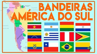 Bandeiras dos países da América do Sul [upl. by Emeric]