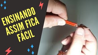 Como fazer emenda de fio rígido e cabo flexível [upl. by Graniah]