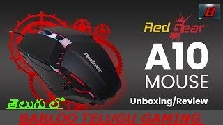 New RedGear A10 Gaming Mouse Unboxing And Full Review  In Telugu  Babloo Telugu Gaming [upl. by Gennifer]