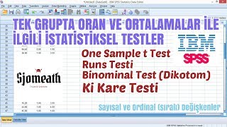 SPSSte Tek Grupta Oran ve Ortalamalar ile İlgili Testler [upl. by Hollenbeck]