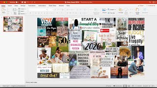 HOW TO MAKE A VISION BOARD USING POWERPOINT  An easy way to make a Digital Vision Board for 2024 [upl. by Manard]