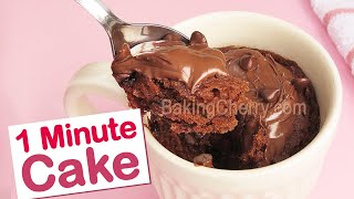 1 MINUTE eggfree NUTELLA MUG CAKE Recipe  Easy Microwave Cake  Mug Cake Recipes 04 [upl. by Launamme]