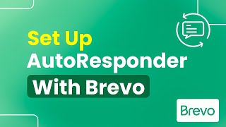 How to Set up Autoresponder with Brevo Easily [upl. by Marysa263]