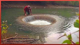 Man Makes Mindblowing Fishing Traps amp Amazing Fishing Techniques  by rampewild [upl. by Areid]