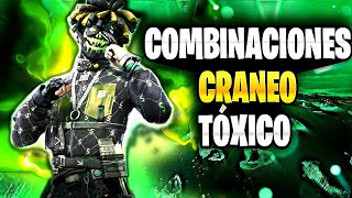 ☣️SET quotCRÁNEO TÓXICOquot LAS MEJORES COMBINACIONES DE ROPA  FREE FIRE [upl. by Hgielar]