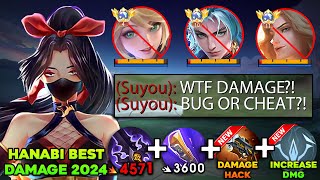 TRY THIS NEW HANABI INCREASE DAMAGE BUILD AND EMBLEM TO RANK UP FASTER🫡💥 hanabi best build 2024 [upl. by Ellessig]