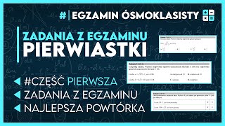 NAJWAŻNIEJSZE ZADANIA Z PIERWIASTKAMI 🔢 Gwarantowane na egzaminie ✅️  Egzamin Ósmoklasisty 2025 [upl. by Etnaik]