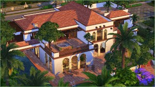 🌵luxurious Mexican family home  the sims 4  Speedbuild  CC🌵 [upl. by Aguie]