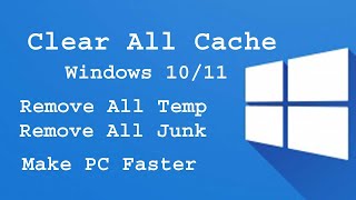 How do I All Cache File delete temporary files and cookies on my laptop amp PC Window 1011 [upl. by Kcirdek]