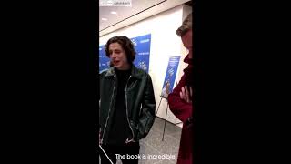 Timothée Chalamet Armie Hammer interview with Calvin Klein at NYC screening [upl. by Hnah955]