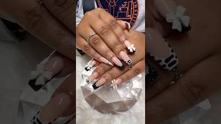 Black and White Freaking French Manicure [upl. by Deyas]