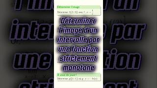 Déterminer limage dun intervalle par une fonction strictement monotone cpge maths pcsi mpsi [upl. by Alehcim]