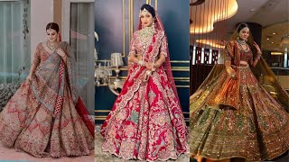 New Latest Bridal Lehenga Designs 2024Bridal Lehenga CollectionHow To Drape Double Dupatta🔥 [upl. by Irvin]