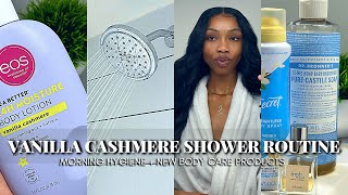 Cozy Shower Routine Vanilla Cashmere  Morning Hygiene  Body Care  Skin Care Routine for Dry Skin [upl. by Yrrat]