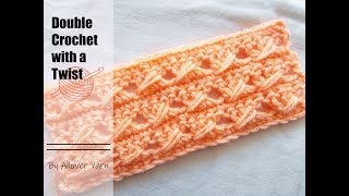 Crochet Double Crochet with a Twist Cross Over Stitch [upl. by Weisbart]