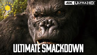 King Kong vs V Rex Fight for 1 HOUR Straight  4k HDR [upl. by Rao]