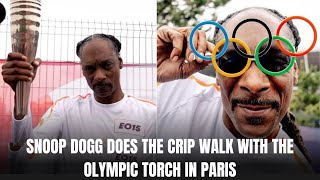 SNOOP DOGG DOES THE CRIP WALK WITH THE OLYMPIC TORCH IN PARIS [upl. by Unders]