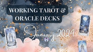 ❄️ My Working Tarot and Oracle Decks for January 2024 ❄️ [upl. by Tnafni987]