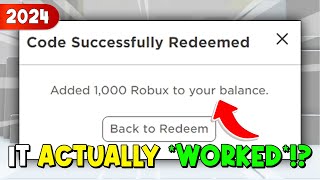 NEW WORKING FREE ROBUX PROMO CODE in ROBLOX 2024 [upl. by Naie]