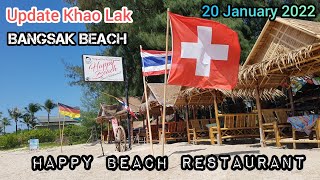 Happy Beach Bar Restaurant next to Le Meridien Khao Lak Resort  Bangsak Beach Khao Lak Thailand [upl. by Lerrej]