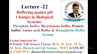 Biological Buffer Buffering against pH Changes in Biological Systems by Dheerendra Kumar [upl. by Rihsab]