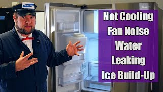 Samsung Refrigerator Problems  Solving the Leaking Noisy Icing and No Cooling Issues in One Fix [upl. by Ydnolem697]