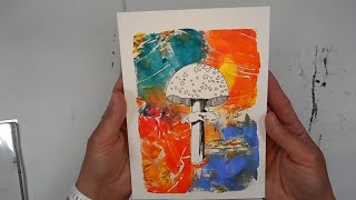 Gel Plate and Ink  Easy Tutorial [upl. by Laks106]