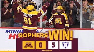 Highlights 2 Gopher Mens Hockey Tops St Thomas at the X [upl. by Niknar]