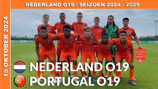 Vriendschappelijk  Samenvatting Nederland O19  Portugal O19 dinsdag 15 oktober 2024 [upl. by Ern]