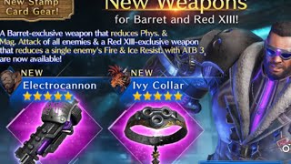 FF7 ever crisis 40k crystal summons for barret and reds new weapons ff finalfantasy7evercrisis [upl. by Cornela731]