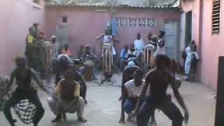 CULTURE 3 SENEGAL Rehearsal of sabar drumming and dance group MBaye MBoup [upl. by Kcorb]