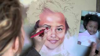 Pastel Portrait Technique by Bogra [upl. by Atirehc]