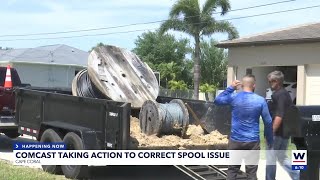 Comcast removes spools in Cape Coral after a year [upl. by Eric]