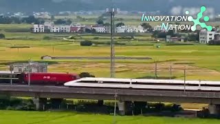 Footage of Fuxing bullet train overtaking regular train goes viral in China [upl. by Retsae]