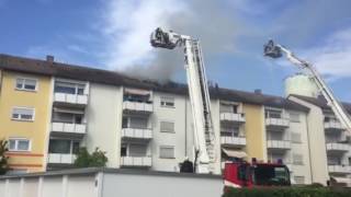 Brand Mehrfamilienhaus Germersheim 2017 06 13 02 VAN [upl. by Ydoc]